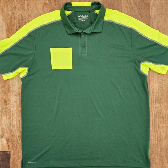 Columbia Golf Polo XXL Green Omni-Wick Sports Athlete Outdoors - Picture 1 of 9